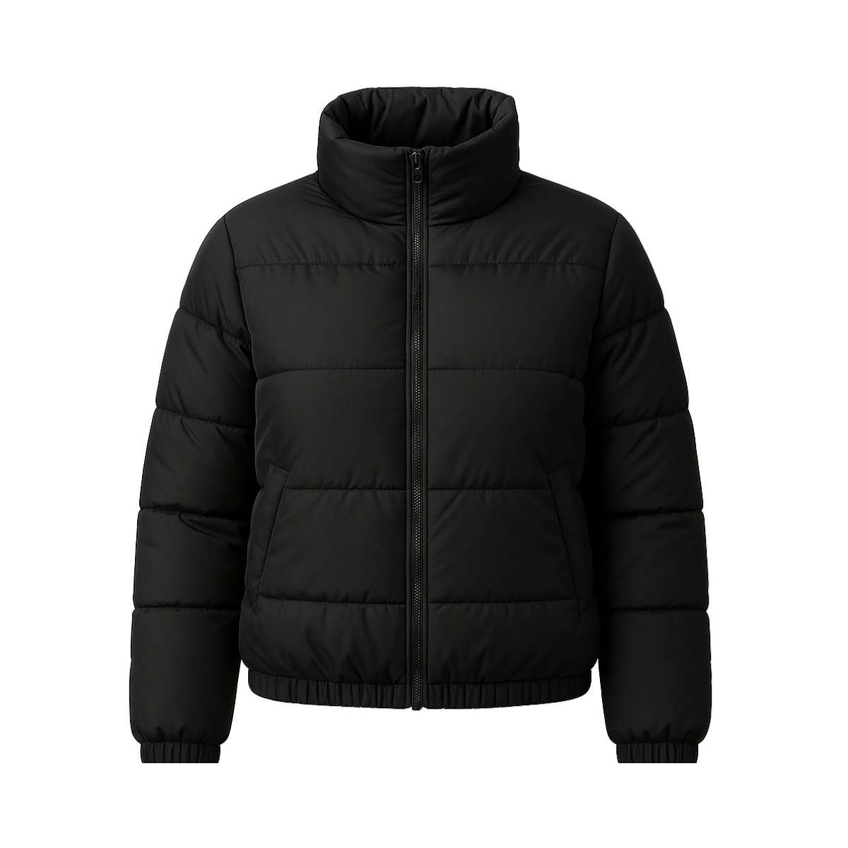black puffer jacket